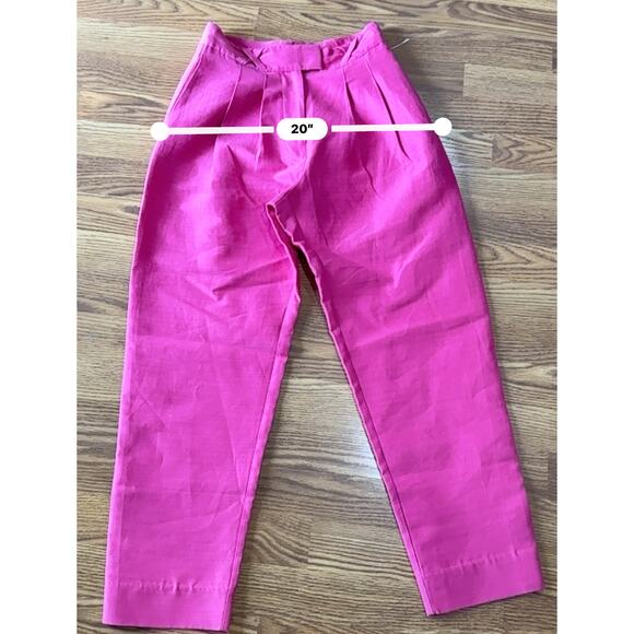 Alemais BLAIRE COTTON & SILK PANTS IN FUCHSIA size 4 / small - Picture 5 of 14